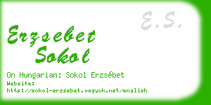 erzsebet sokol business card