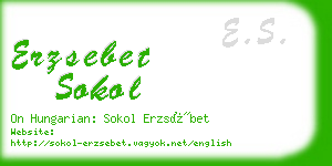 erzsebet sokol business card